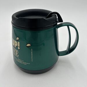 Lamberts Wide Bottom Coffee Cup Travel Mug 16 Oz Thermoserv Green Thumb Closer